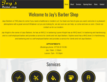 Tablet Screenshot of jaysbarbers.co.uk